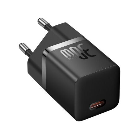 Зарядное устройство BASEUS GaN5 Fast Charger(mini) USB-C, 3A, 30W, черный - 1