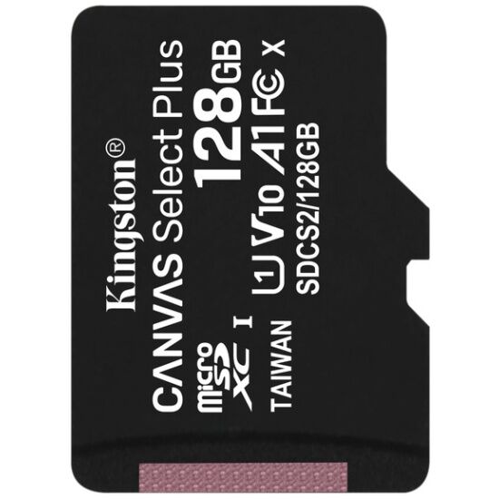 Карта памяти microSDXC Kingston Canvas Select Plus, 128 Гб, UHS-I Class 10 U1 A1 (SDCS2/128GBSP) RU - 4