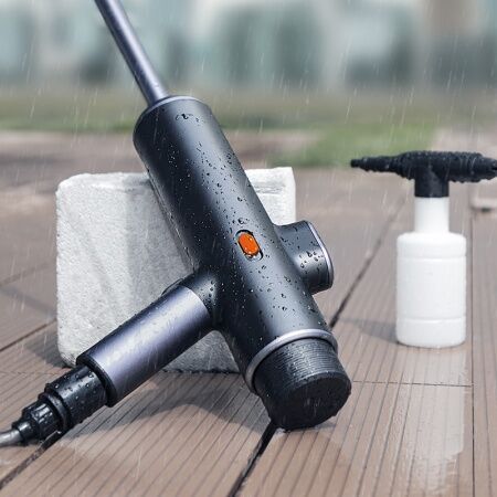 Пистолет для автомойки BASEUS Dual Power Portable Electric Car Wash Spray Nozzle, 2A, черный - 8