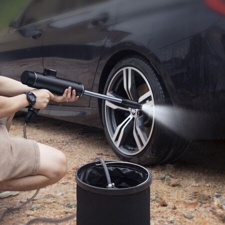 Пистолет для автомойки BASEUS Dual Power Portable Electric Car Wash Spray Nozzle, 2A, черный - 3