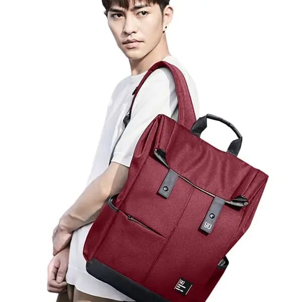 Xiaomi 90 Points Vitality College Casual Backpack (Red) - 6