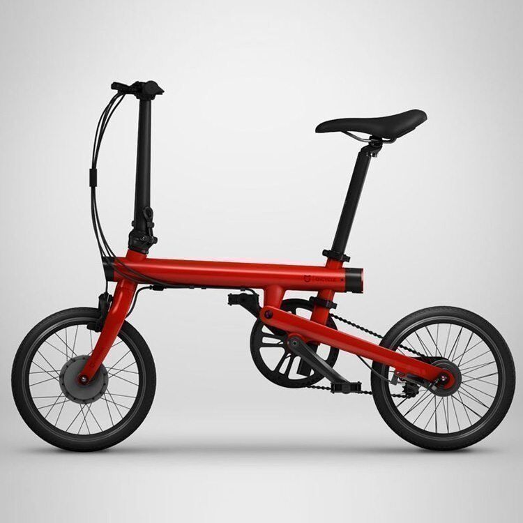 Красный электровелосипед Xiaomi MiJia QiCycle Folding Electric Bike Pro