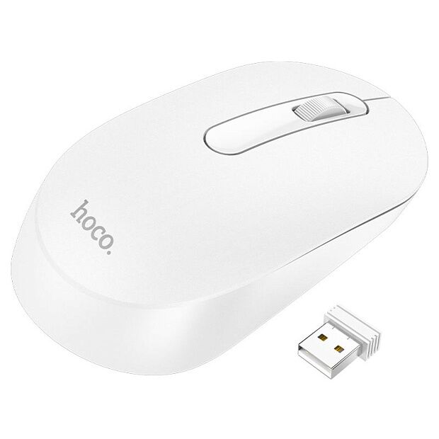 Мышь беспроводная Hoco GM14 Platinum 2.4G Business Wireless Mouse (White) - 1