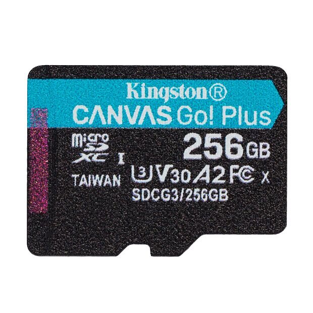 Карта памяти microSD 256GB Kingston Canvas Go Plus microSDXC Class 10 (UHS-I U3 V30, 170MB/s) (SDCG3/256GBSP) RU - 3
