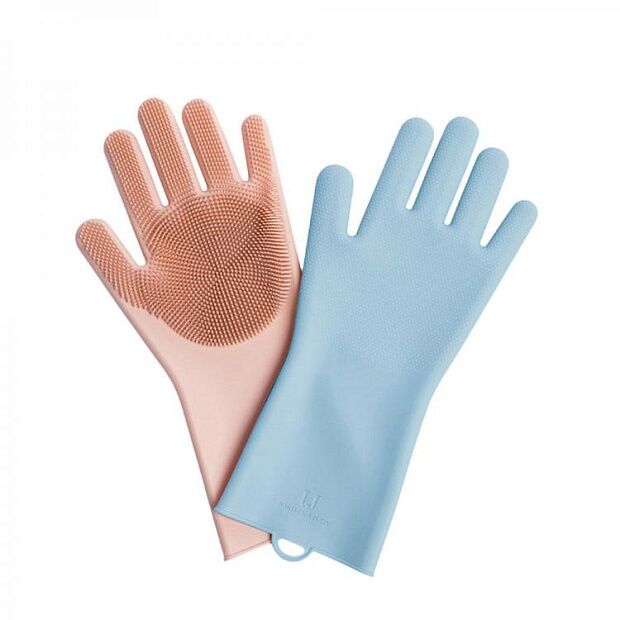 Силиконовые перчатки Xiaomi Silicone Cleaning Glove (Blue) - 4