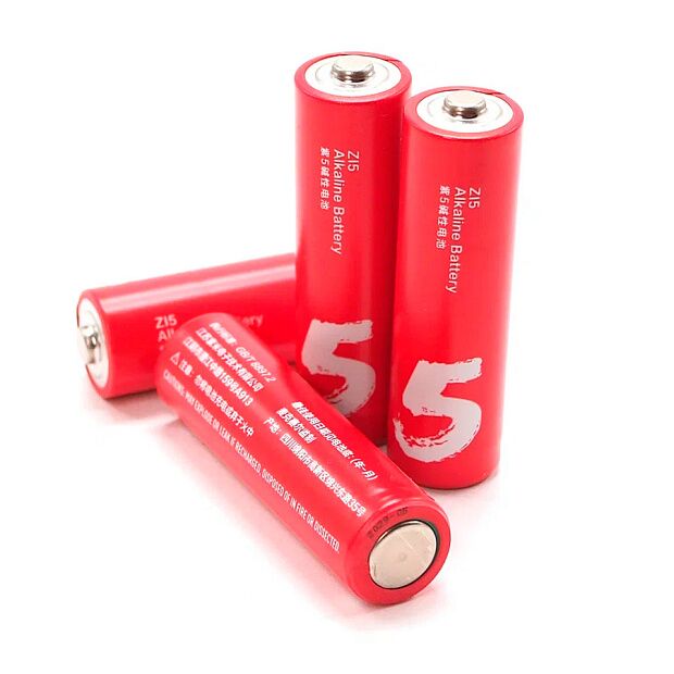 Батарейки алкалиновые ZMI Rainbow Zi5 типа AA (уп. 4 шт) (Red) - 3